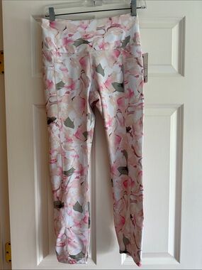Apana Pink Floral Print Girls' Leggings